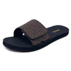 Michael Kors Wade Slide Sandals,Mini Mk,PVC, Brown (numeric_8)