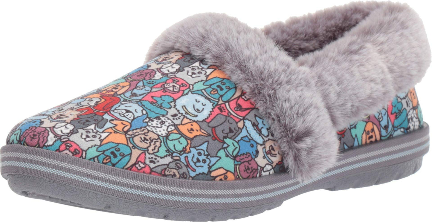 Skechers BOBS Women's Too Cozy - Pooch parade Shoe, Multi, 7.5 M US