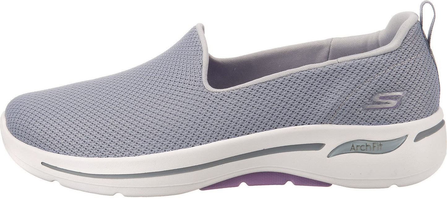 Skechers Women's Go Walk Arch Fit - Grateful, Gray/Lavender, 10