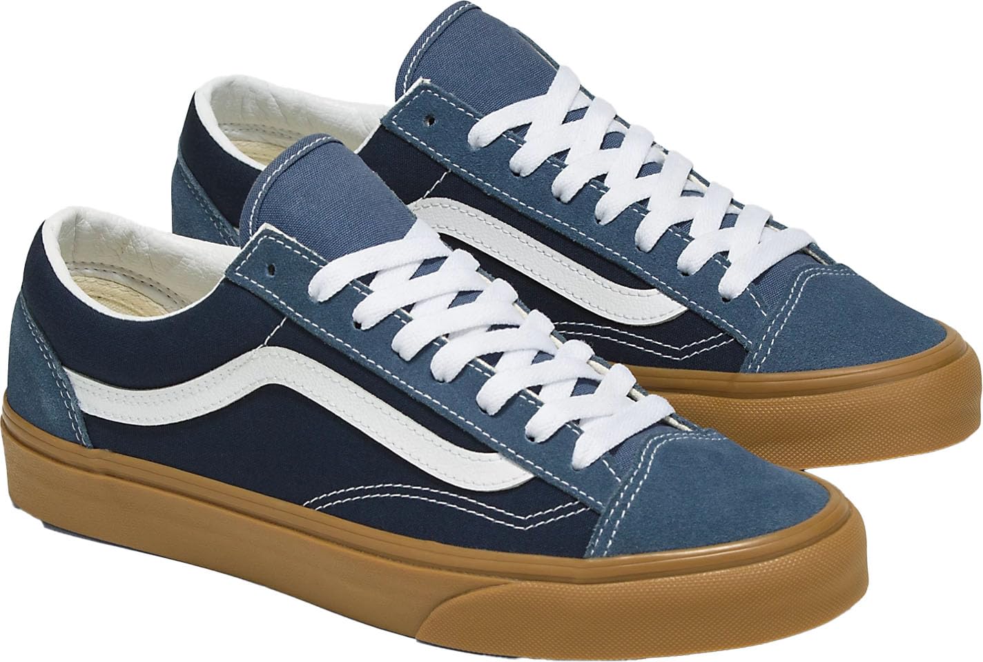 Vans - Unisex Style 36 Shoes, Color 2-Tone Navy/Gum, Size: 8 M US Mens / 9.5 M US Womens