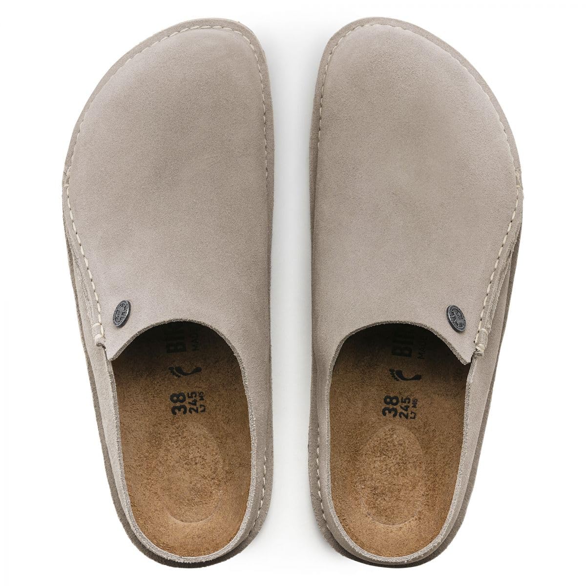 Birkenstock Women's Zermatt 365 Suede Clogs, Stone Coin, Grey, 7 Narrow US