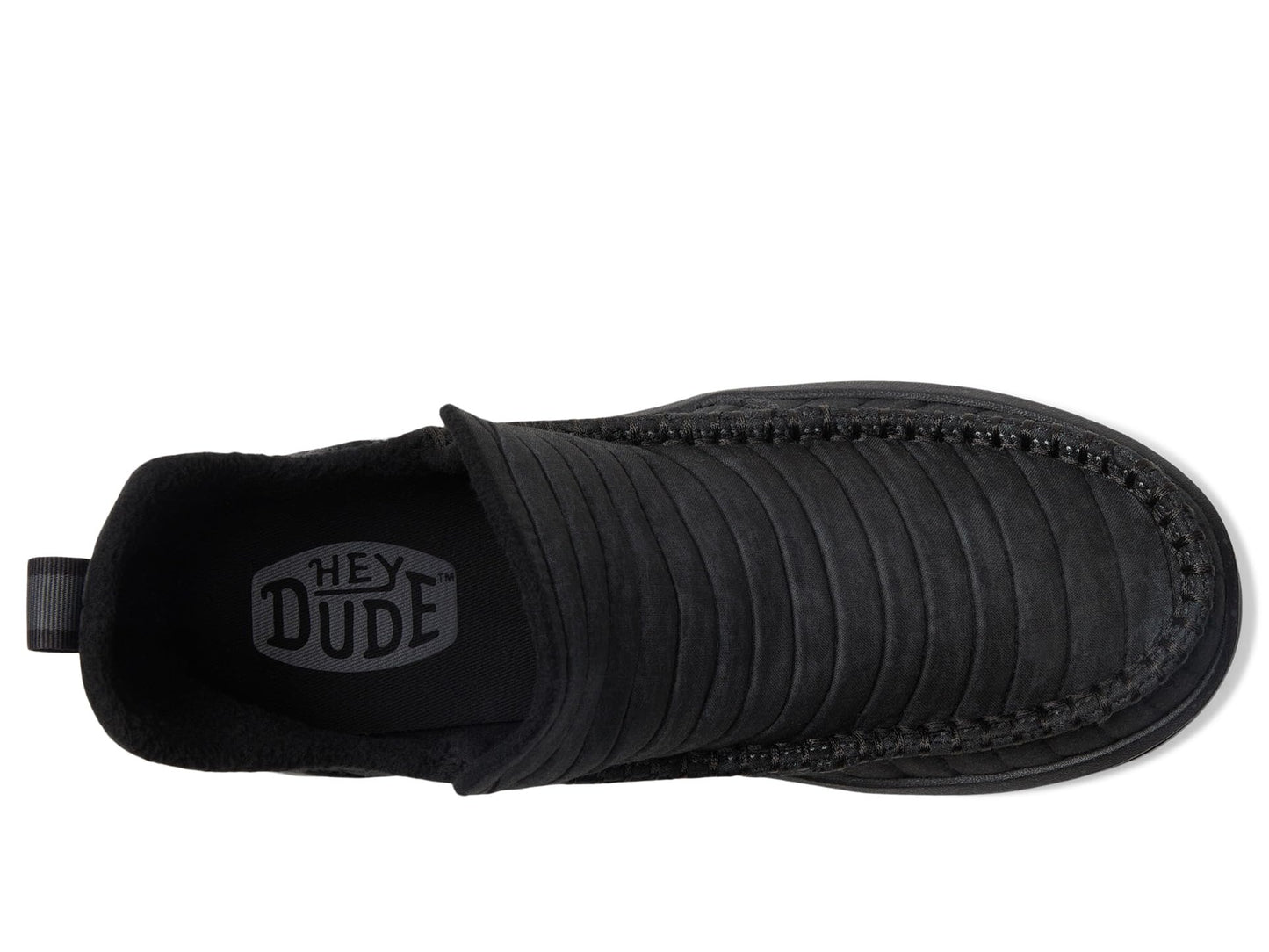 HEYDUDE Women's Camden Quilted Black/Black 10 Medium