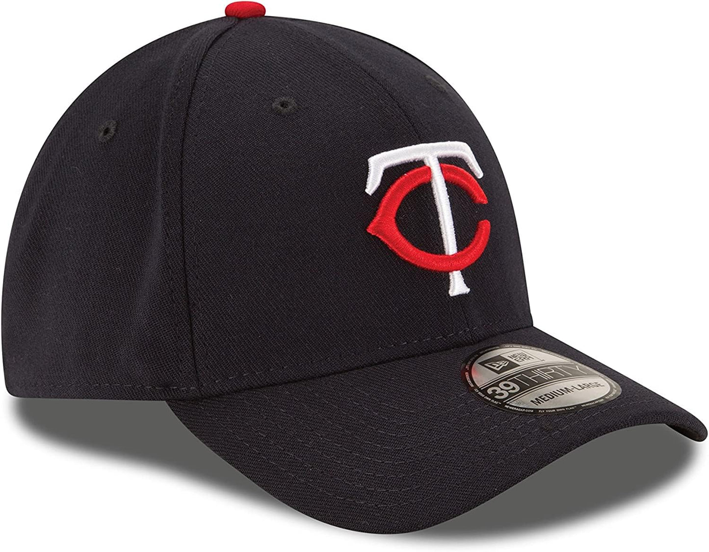 New Era MLB 39Thirty Team Classic Stretch Flex Fit Team Color Primary Logo Primary Logo Baseball Cap Hat - Minnesota Twins Navy - Medium-Large