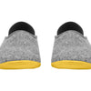 mahabis Classic Slippers, Comfy Premium Unisex House Shoe for Indoors and Outdoors Larvik Light Grey/Skane Yellow 46 (US Men's 12) Medium