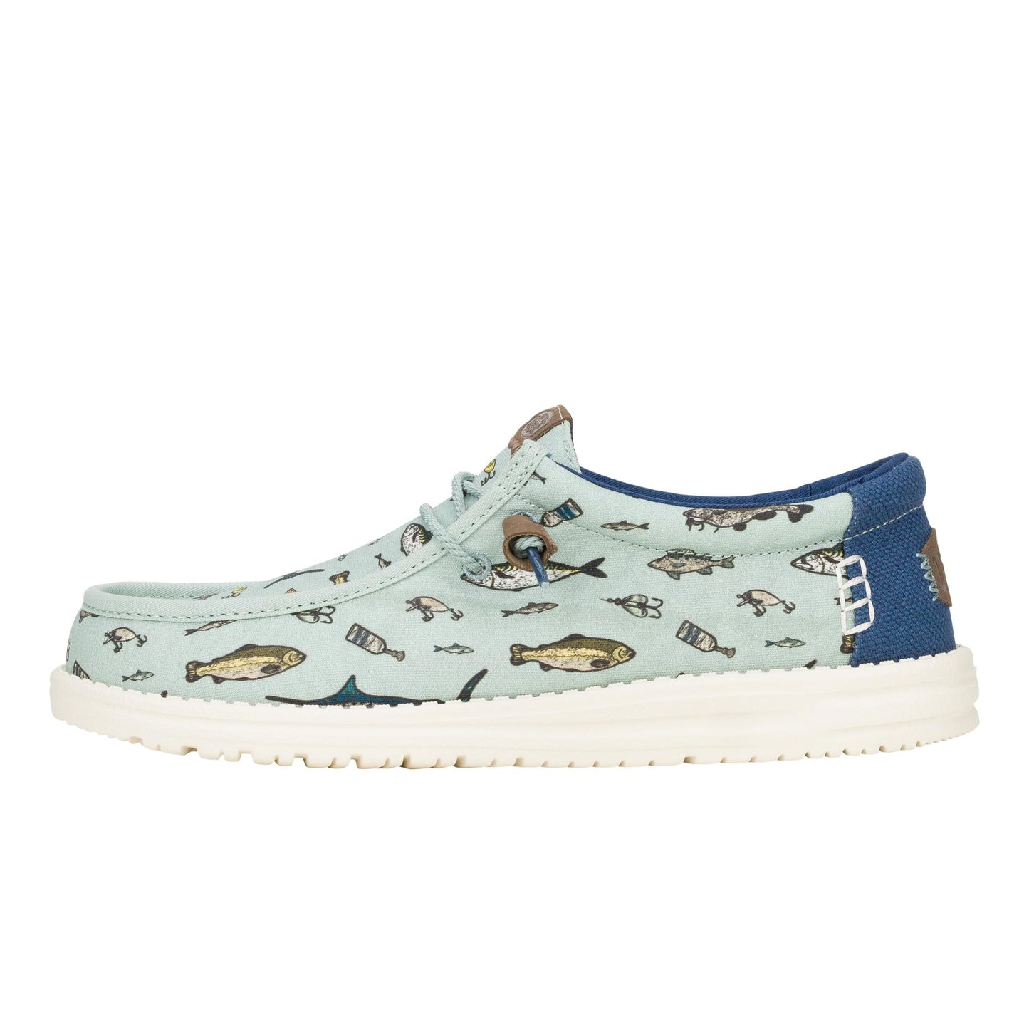 HEYDUDE Wally Marlin Cloud Blue/Sargasso Blue Size 9, Men’s Shoes, Men's Slip-on Loafers, Comfortable & Light-Weight