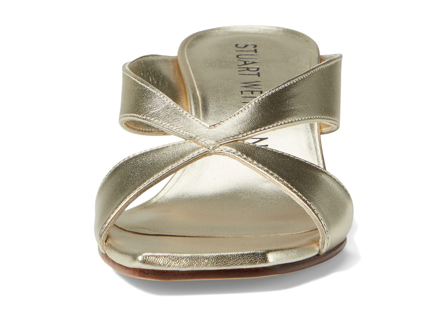 Stuart Weitzman Miami 50 Wedge Slide Platino 10.5 B