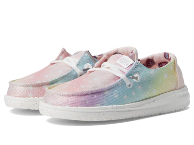 HEYDUDE Girl's Wendy Youth Multiple Sizes & Colors | Girls Shoes | Girls Lace Up Loafers | Lightweight & Comfortable