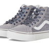 Vans SK8-Hi Zip (Little Kid) Sneaker, Glitter Gunmetal, 1 US Unisex