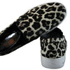 Keaton Cheetah-Print Calf Hair Slip-On Sneaker, Black/White (7)