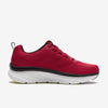 Skechers Mens Relaxed Fit: DLux Walker Commuter Sneaker, Red,White,Black, 10.5