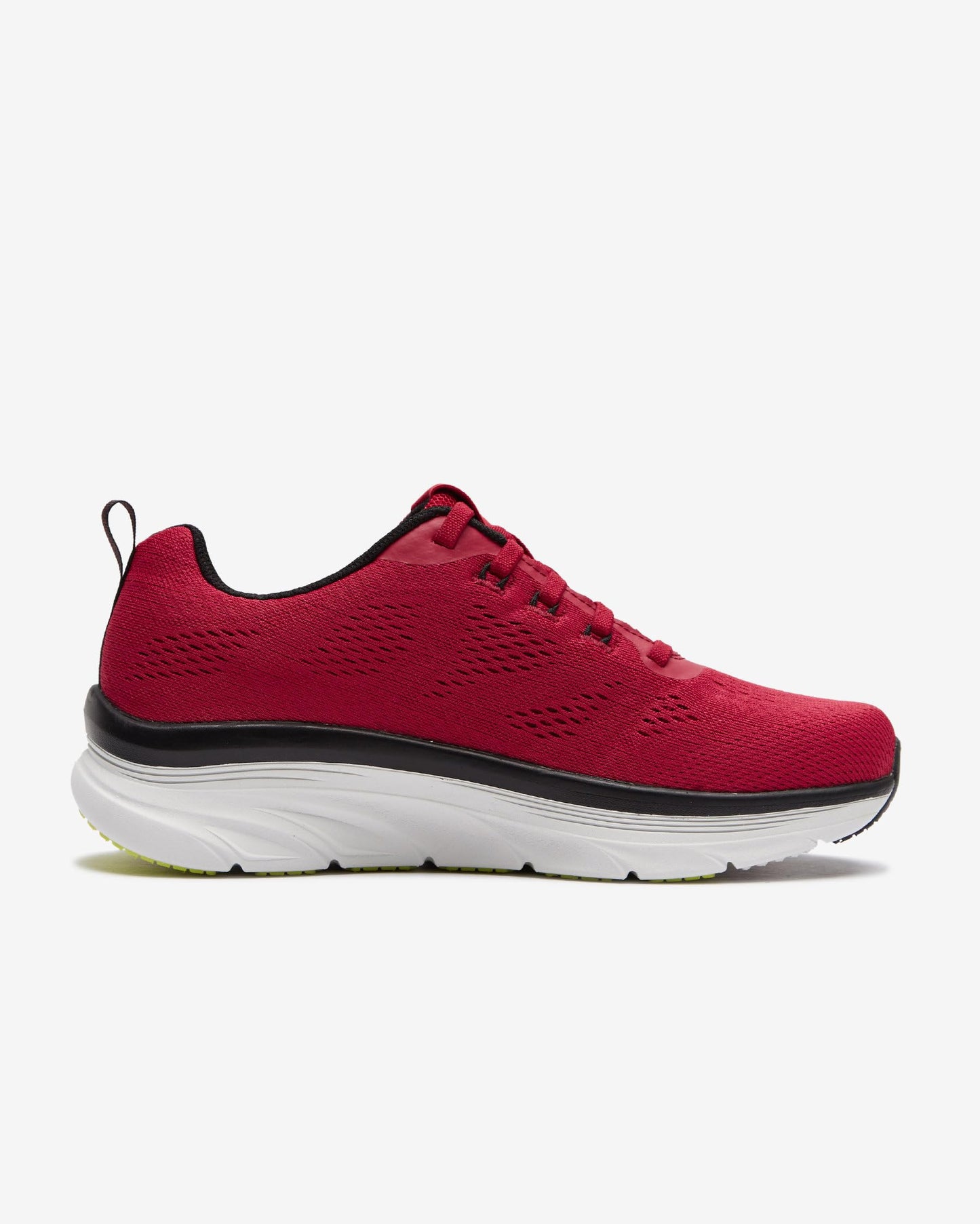 Skechers Mens Relaxed Fit: DLux Walker Commuter Sneaker, Red,White,Black, 10.5