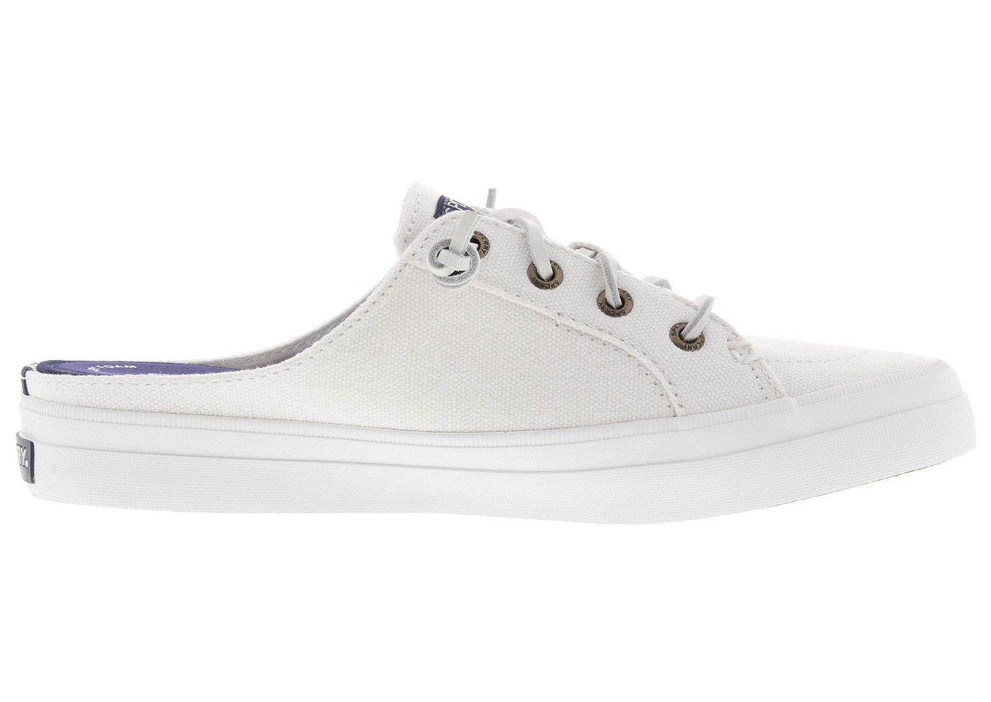 Sperry Womens Crest Vibe Mule Sneaker, White Canvas, 11 M