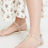 Stuart Weitzman Women's Goldie Jelly Sandals, Clear, 10 Medium US