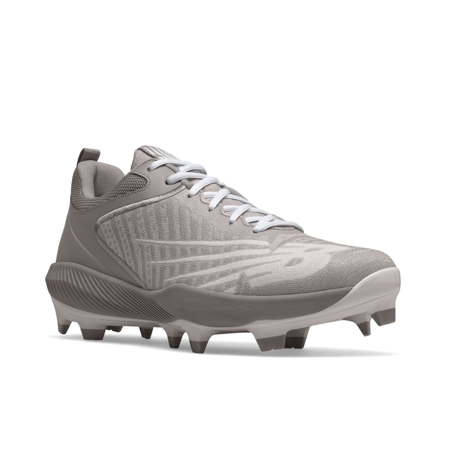 New Balance Men's 4040 V6 Molded Baseball Shoe, Grey/White, 15 M US