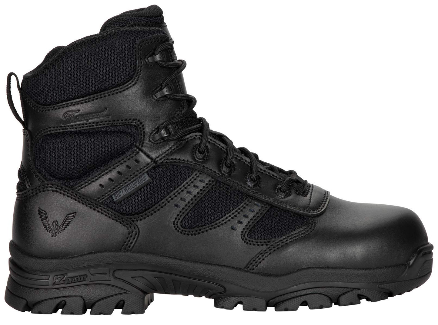 Thorogood 804-6190 Men's Deuce Series 6'' Waterproof Tactical Side-Zip Composite Safety Toe Shoe, Black - 6 W