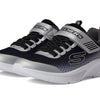 Skechers Kids Boys Microspec - Zorva Sneaker, Black/Silver, 4.5 Big Kid