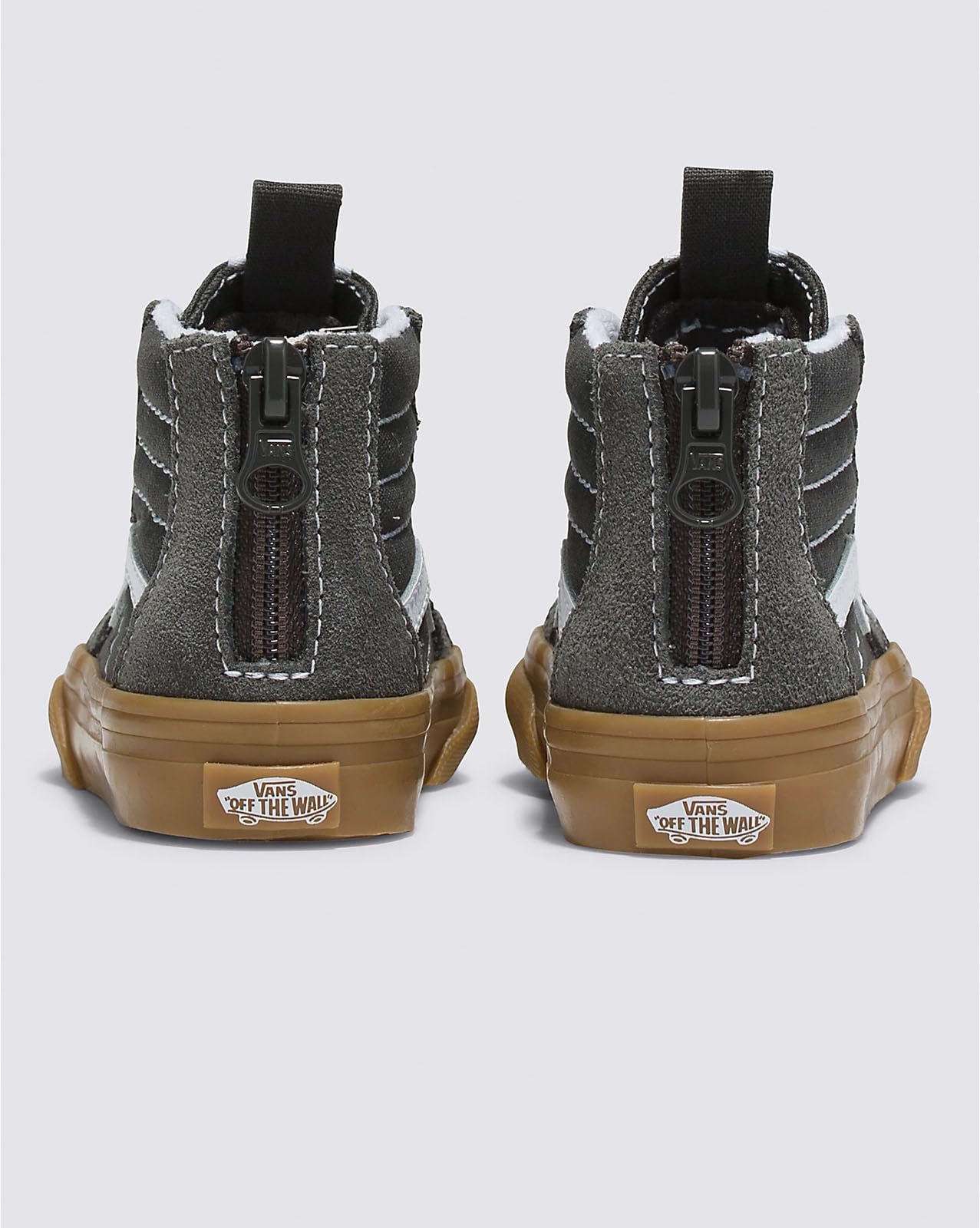 Vans - Toddlers Sk8-Hi Zip Shoes, Color Gum Grey/True White, Size: 6 M US Toddler