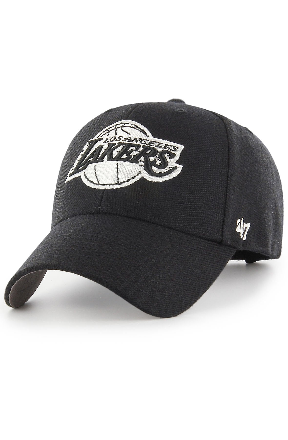 '47 Los Angeles Lakers Black White MVP Adjustable Hat