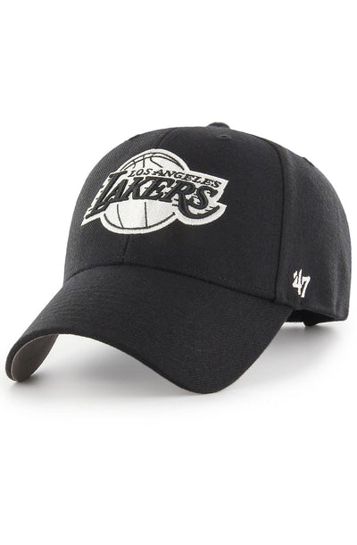 '47 Los Angeles Lakers Black White MVP Adjustable Hat