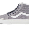 Vans SK8-Hi Zip (Little Kid) Sneaker, Glitter Gunmetal, 1 US Unisex