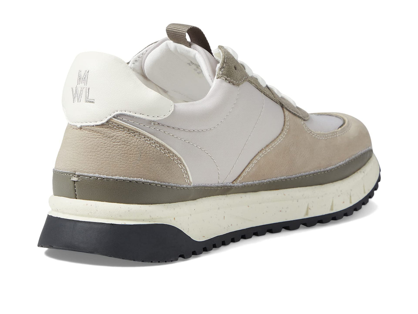 Madewell Kickoff Trainer Sneakers in Leather and (Re) sourced Nylon Stone Multi/Grey Neutral 7 M