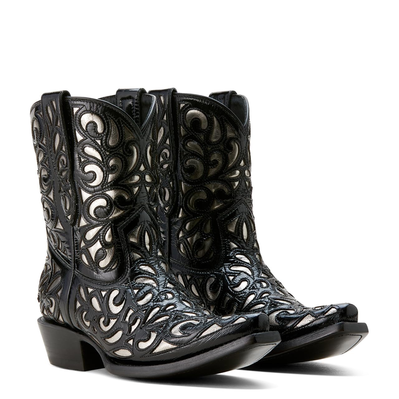 ARIAT Women's Valentina Western Boot, Black Jasper/Platinum, 7