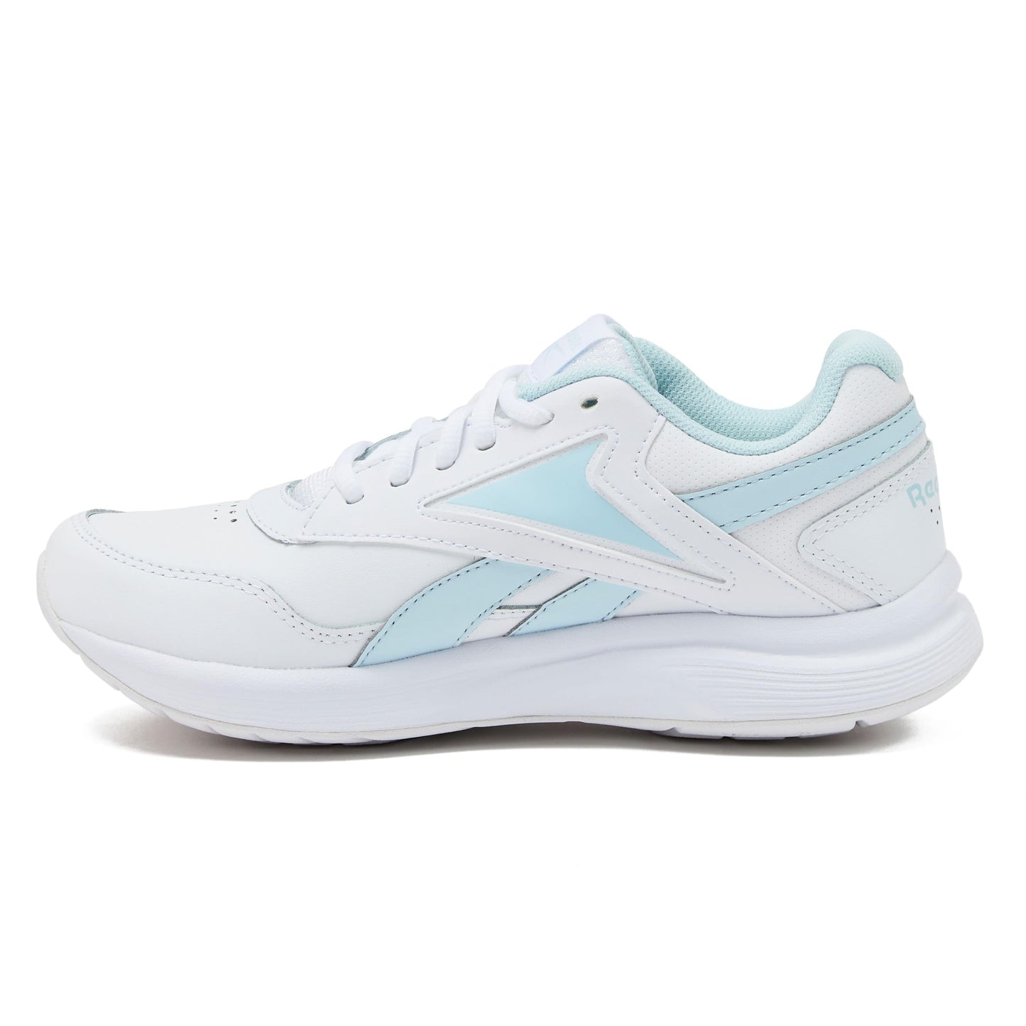 Reebok Walk Ultra 7 DMX Max Walking Womens Shoes, Athletic Black or White Sneakers for Women, Size 5 to 12 Womens Tennis Shoes, White/Glass Blue/Collegiate Royal, 9.5