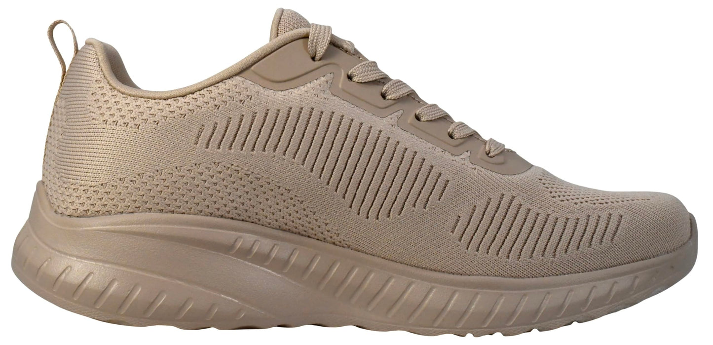 Skechers Women's Bobs Squad Chaos- Face Off Shoes, Nude, 6 W