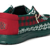 Hey Dude Wally Holiday Cheers - Loafers for Men - Textile Upper - Elastic Laces - Synthetic Outsole Green/Multi 12 M