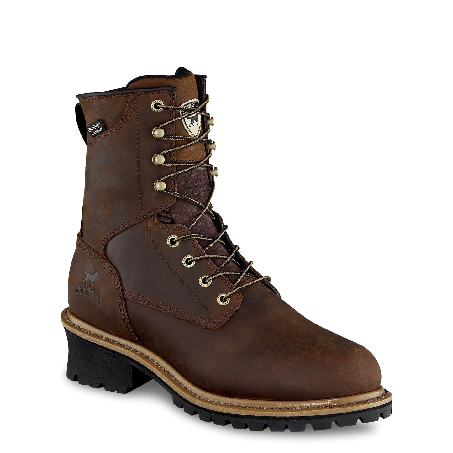 Irish Setter, Mesabi, Men’s, 8", Waterproof, Insulated 600g, Steel Safety Toe, Logger Boot, Brown, 11 D (Medium)