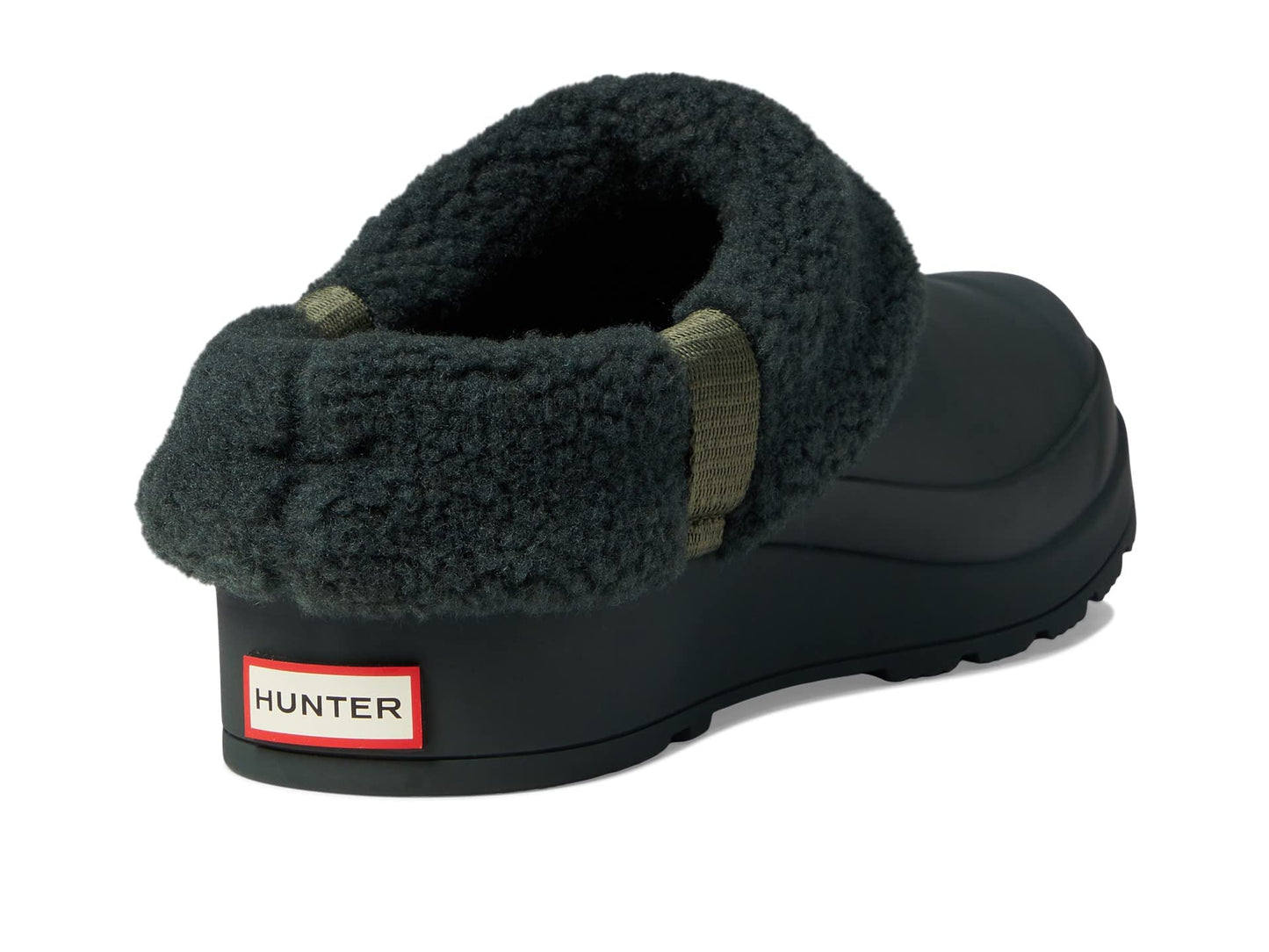 Hunter Play Sherpa Insulated Clogs for Women Offers Keep Your Feet Warm, Textile Lining and Insole, and Slip-On Style Arctic Moss 10 M
