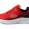 Skechers Boy's Microspec Ii-Zovrix Sneaker, Red/Black, 2.5 Little Kid