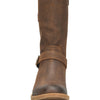 BORN Delano Women’s Brown Mid Calf Engineer Boots Buckle Zip Comfort Size 6 M