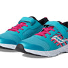 Saucony unisex child Wind Alternative Closure 2.0 Running Shoe, Turq/Pink/Black, 1 Big Kid US