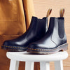 Dr. Martens Men's 2976 Felix Rub Off Chelsea Boot, black, 7 Men/8 Women US
