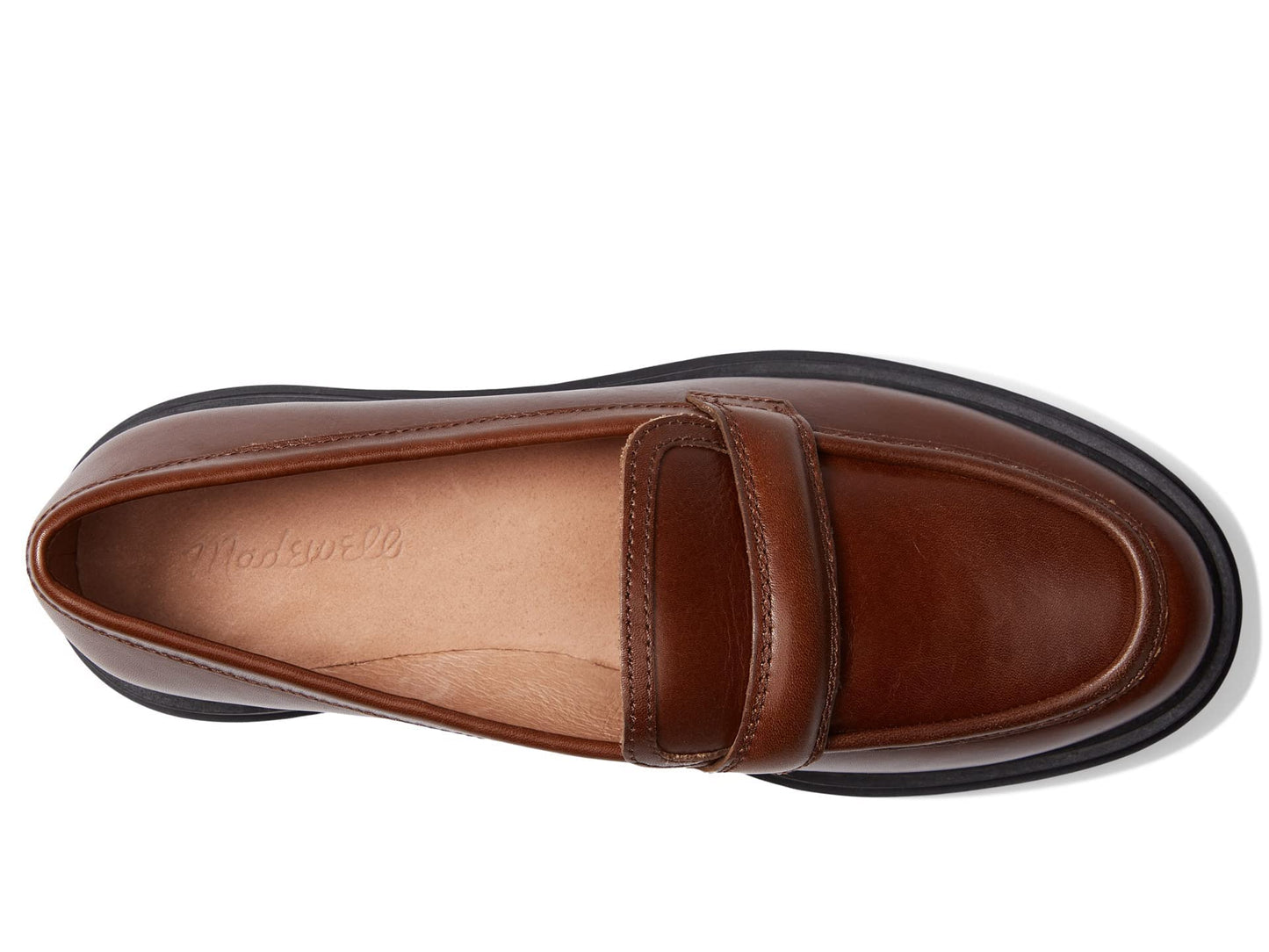 Madewell The Bradley Lugsole Loafer in Leather - Slip on Style with Slight Heel, Comfortable and, Trendy Loafers Stable 5 M