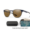 SMITH Eastbank Metal PJP52L5 52MM French Navy/Chromapop Polarized Brown Round Sunglasses for Men for Women +BUNDLE with ACCESSORY EYEWEAR KIT