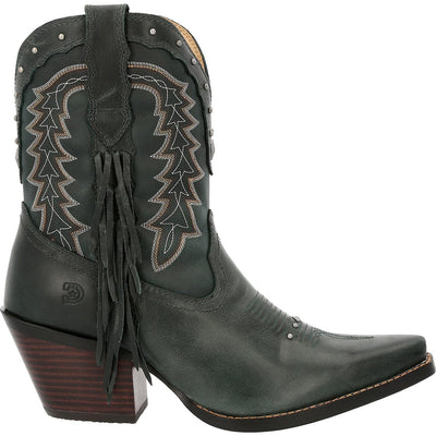 Durango Crush Women's Vintage Teal Bootie Western Boot, Saddle Brown And Demin Blue, Size 8(M)
