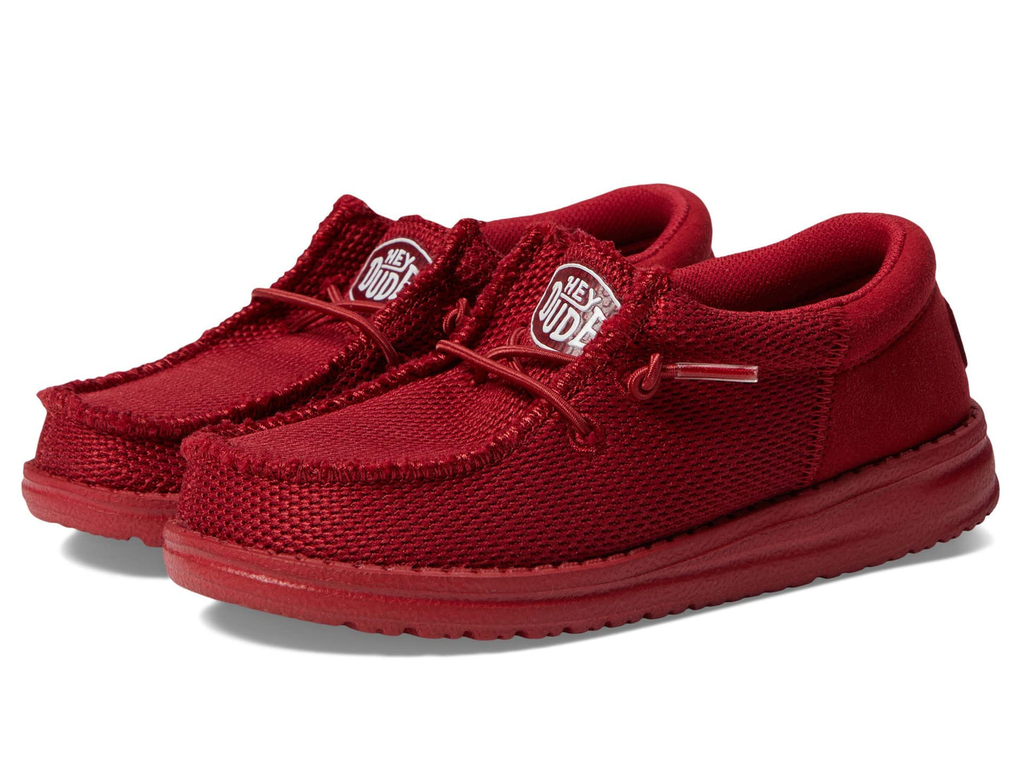 Hey Dude® Kids Wally Funk Mono Toddler Shoes – Textile Construction – Foam Insole – Round Toe Red 5 Toddler Medium