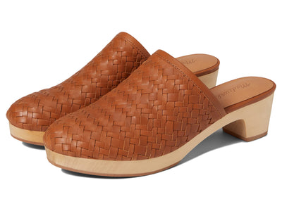 Madewell The Jordyn Clog in Woven Leather Rustic Twig 7 M