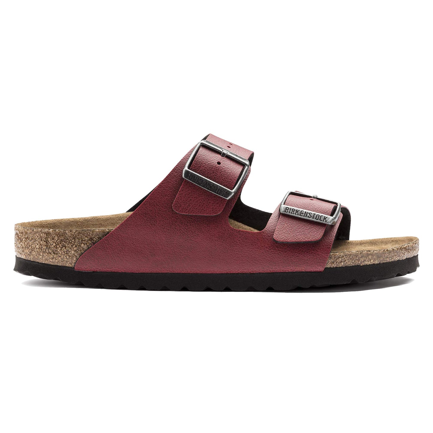 Birkenstock Arizona Unisex Leather Sandal, Bordo, 9