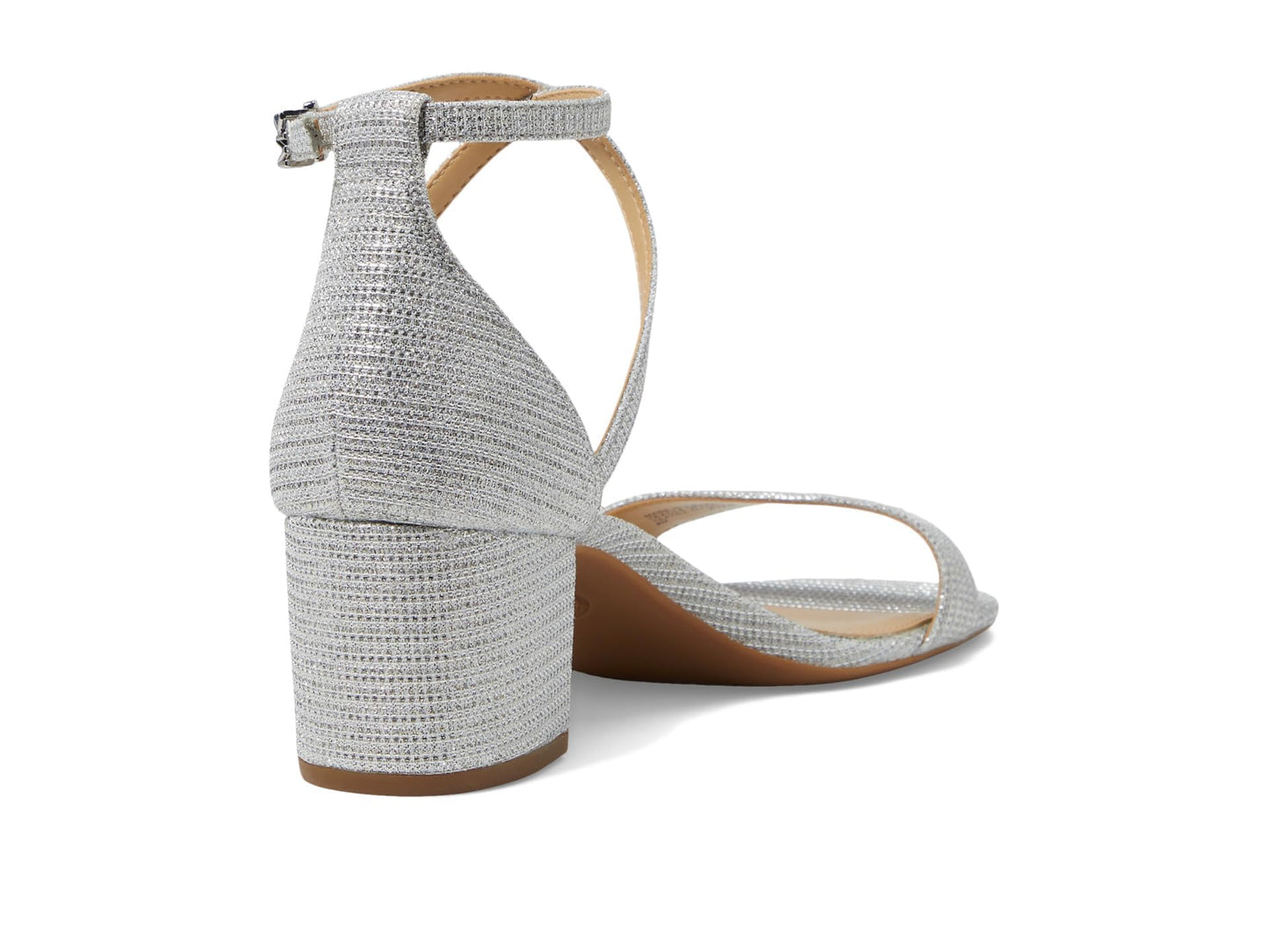 Michael Kors Women's Serena Flex Sandal, Silver/Glitter, 8.5