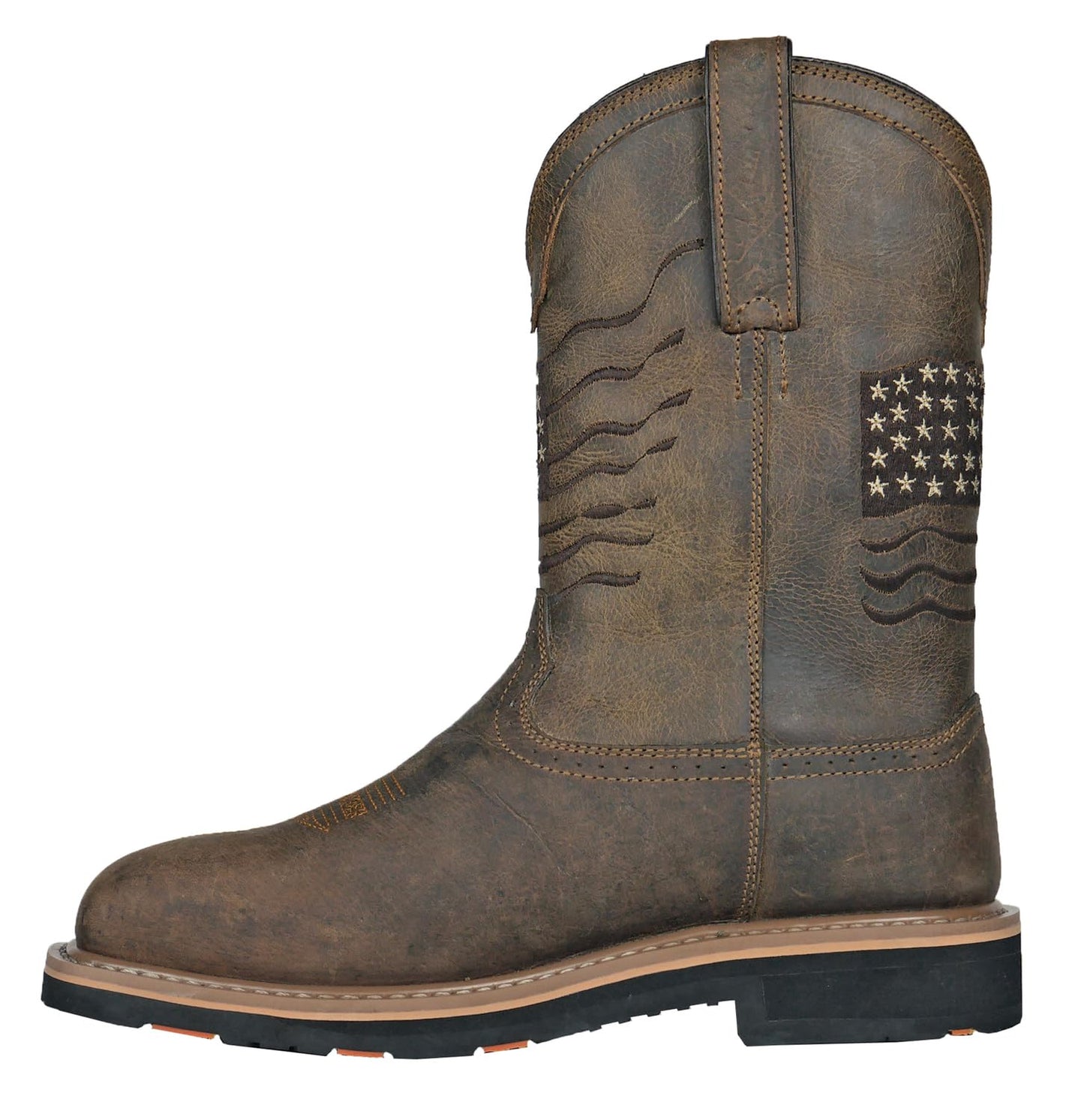 Hoss Rushmore CT WP PR Rancher Buff - Big Sizes - Boots for Men - Leather Upper - Slide Closure Brown 8 EE - Wide