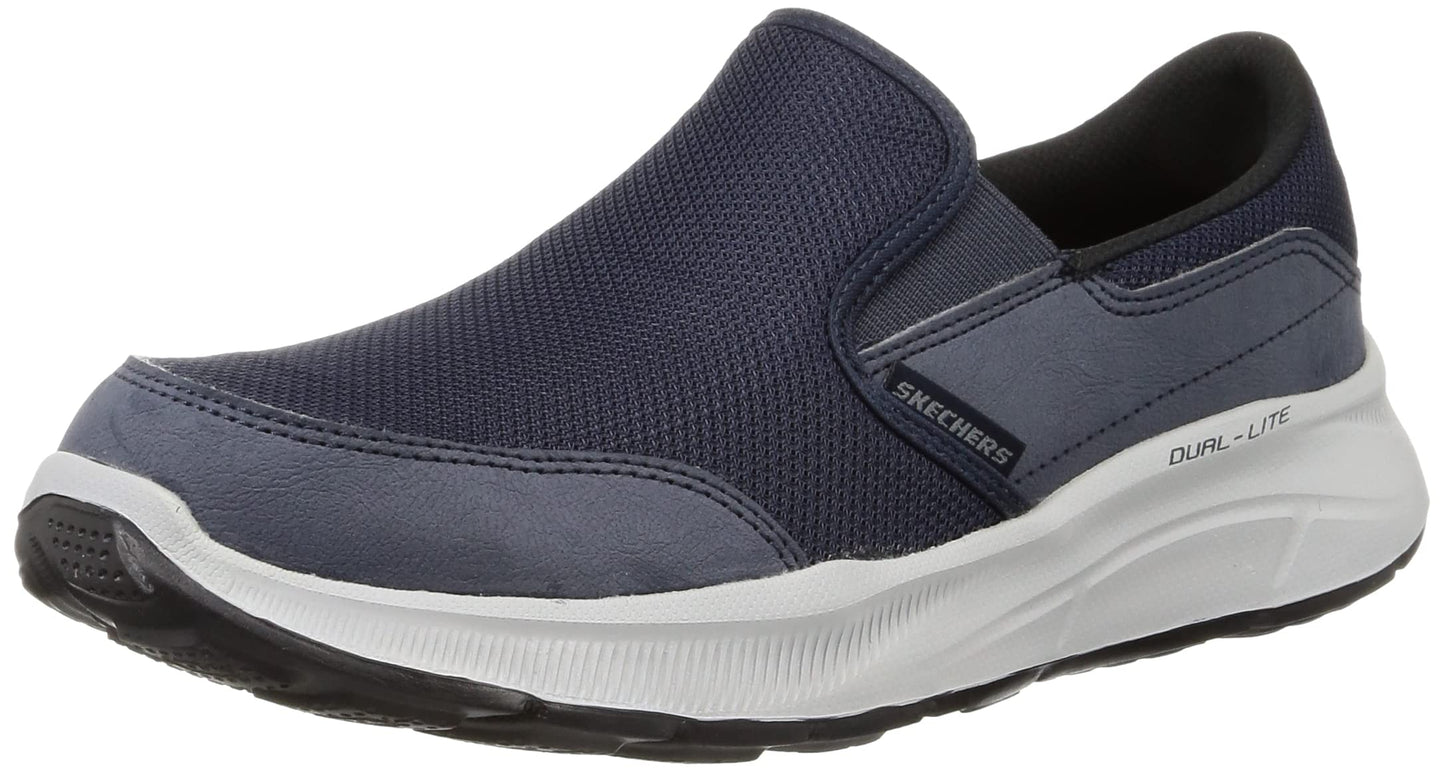 Skechers Men's 232515 NVY Sneaker, Navy Mesh Duraleather Trim, 10 US