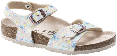Birkenstock Kid's Rio Sandal, Summer Floral Light Rose, Size 25 N EU (7-7.5 N US Toddler)