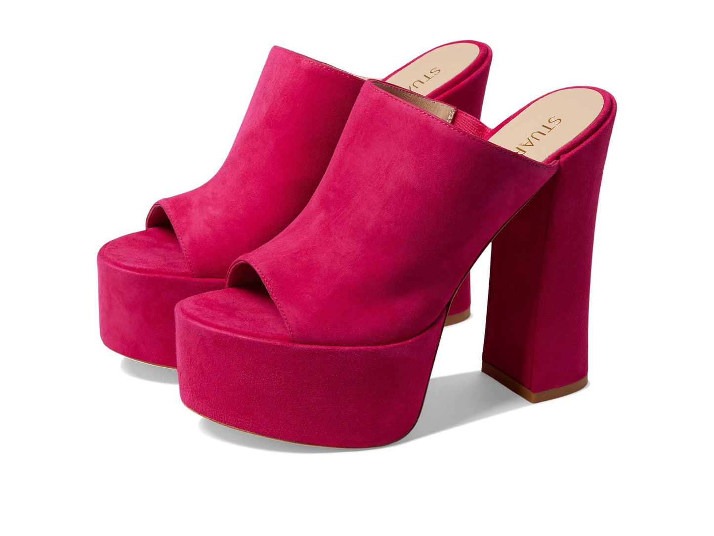 Stuart Weitzman Skyhigh 145 Platform Slide Azalea 9.5 B