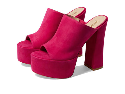 Stuart Weitzman Skyhigh 145 Platform Slide Azalea 9.5 B