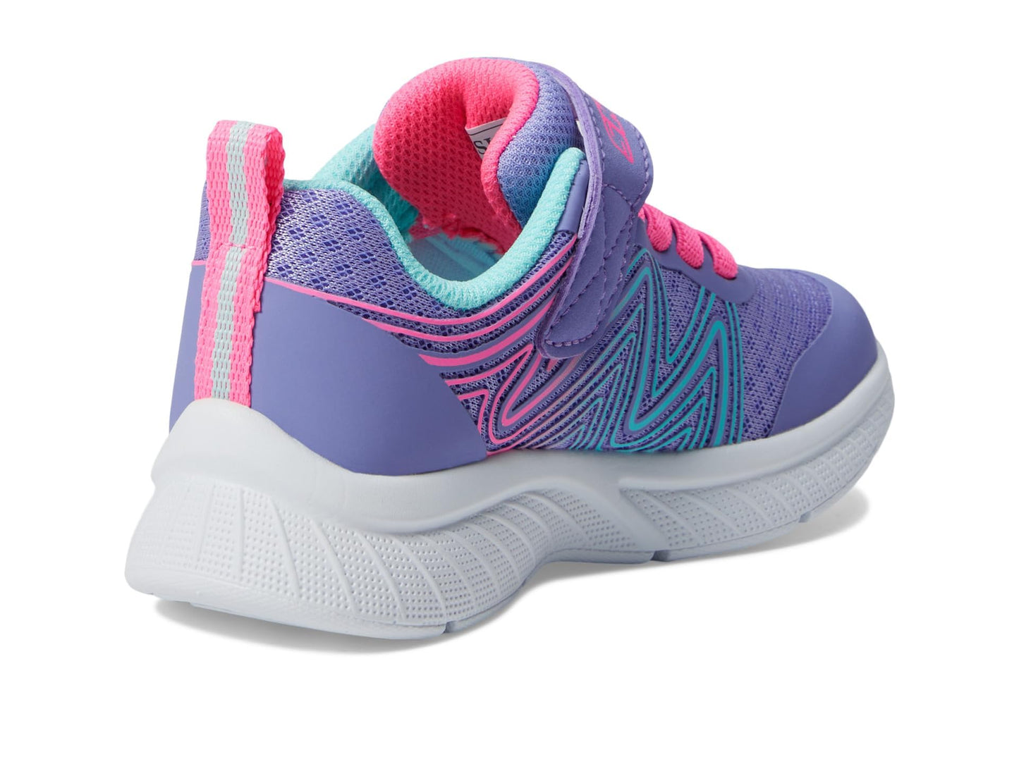 Skechers Unisex-Child Microspec Plus - Swirl Sweet Sneaker, Perwinkle/Multi, 5 Toddler