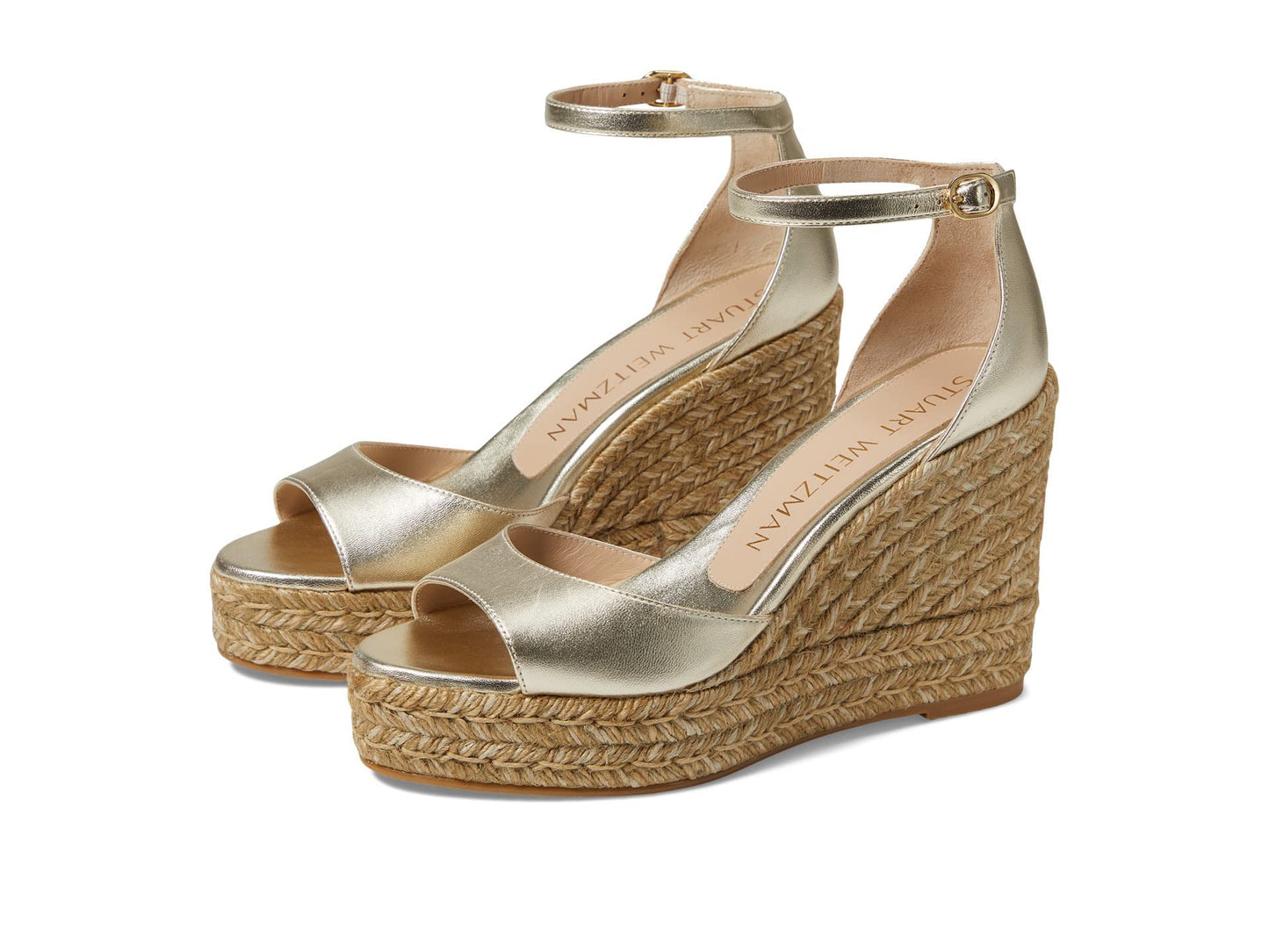 Stuart Weitzman Nudistcurve Espadrille Wedge Platino 1 9 B
