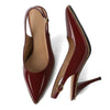 Joseywade Burgundy Pointed Toe Slingback Pumps 3.5” Heels US 9